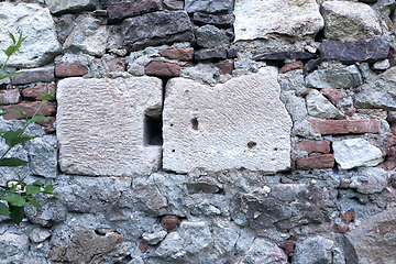 Image showing stones from murus dacicus in a church wall