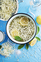 Image showing Elderflower cordial lemonade