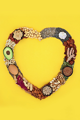 Image showing Heart Shape Wreath with Food High Essential Fatty Acids