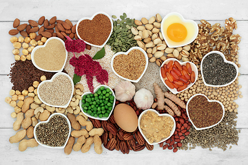 Image showing Health Food for a Healthy Heart High in Essential Fatty Acids