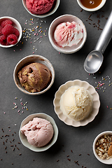 Image showing various ice cream bowls