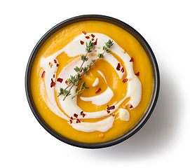 Image showing bowl of vegetable cream soup