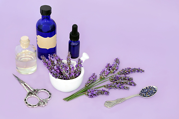 Image showing Lavender Herb Flower Aromatherapy Essential Oil  