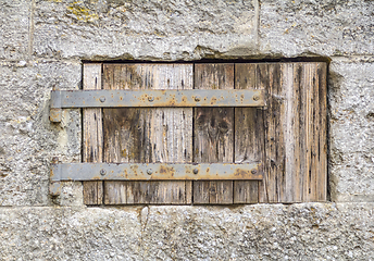 Image showing wooden window shutter