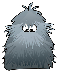 Image showing Shaggy grey hairy mascot