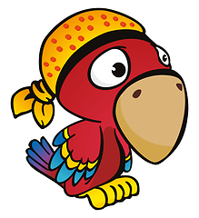 Image showing Cute cartoon parrot