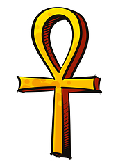 Image showing Egyptian The Ankh painting
