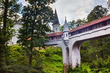 Image showing Historic fairy tale bridge in Ladek Zdroj