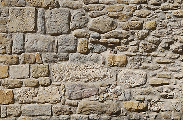 Image showing Ancient stone wall texture, Carcassonne, France