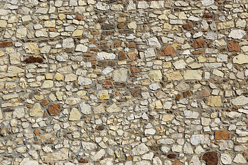 Image showing Very old stone wall texture