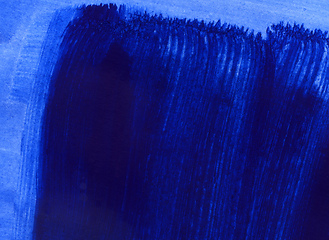 Image showing Blue and dark blue hand drawn paint background