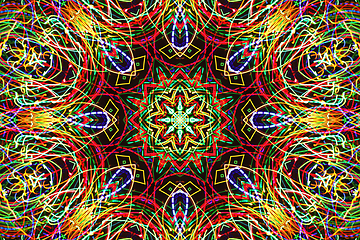 Image showing Bright abstract colorful luminous pattern