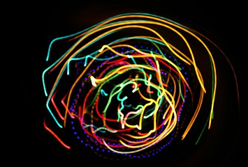 Image showing Abstract colorful motion lights background