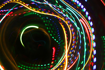 Image showing Abstract colorful motion background with blurred lights