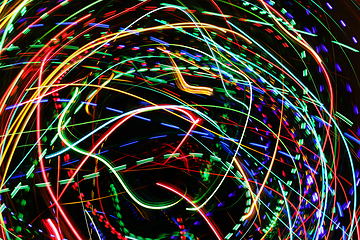 Image showing Abstract bright motion background with blurred lights