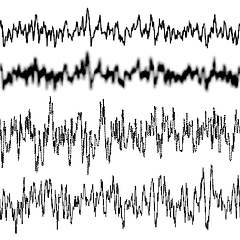 Image showing Black music sound waves. EPS 10