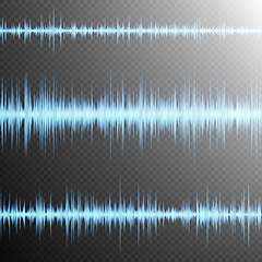 Image showing Sound wave on Transparent background. EPS 10