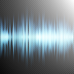 Image showing Sound wave on Transparent background. EPS 10