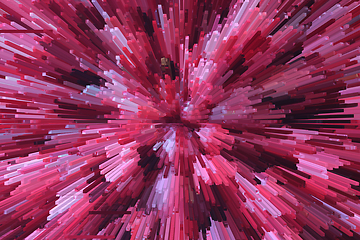 Image showing Red abstraction like explosion