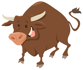 Image showing cute bull farm animal character