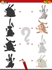 Image showing shadow game with rabbits