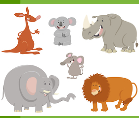 Image showing cartoon animals set illustration