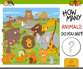 Image showing count animals game for kids
