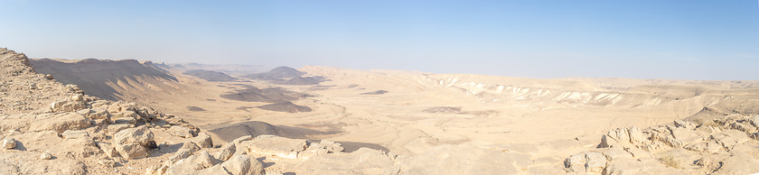 Image showing Panorama of Desert landscape nature tourism and travel