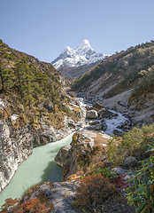 Image showing Ama Dablam summit in Himalayas