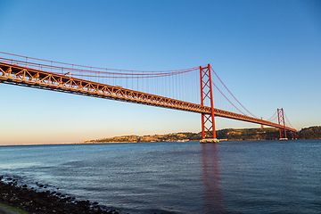 Image showing Rail bridge  in Lisbon, Portugal.