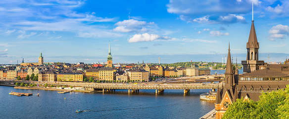 Image showing Ppanorama of the Old Town (Gamla Stan) in Stockholm, Sweden