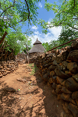 Image showing fantastic walled village tribes Konso, Ethiopia