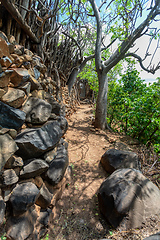 Image showing path in walled village tribes Konso, Ethiopia