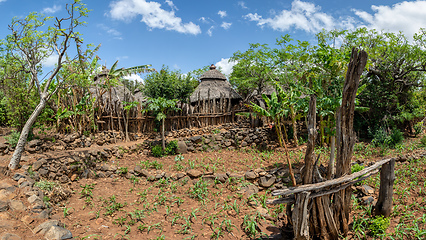 Image showing fantastic walled village tribes Konso, Ethiopia