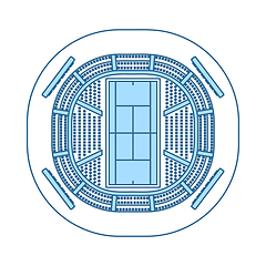 Image showing Tennis Stadium Aerial View Icon