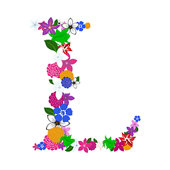 Image showing Floral Alphabet Letter