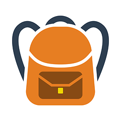 Image showing Icon Of School Rucksack In Ui Colors