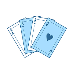 Image showing Set Of Four Card Icons