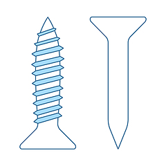 Image showing Icon Of Screw And Nail