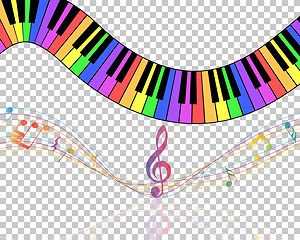 Image showing Musical Notes Background