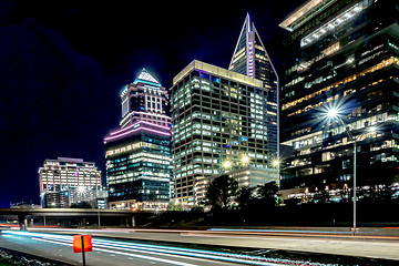 Image showing Downtown Charlotte North Carolina USA at Sunrise