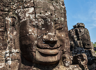 Image showing Faces of Bayon temple, Angkor, Cambodia