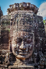 Image showing Face of Bayon temple, Angkor, Cambodia