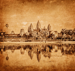 Image showing Angkor Wat, Cambodia vintage image