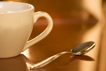 Image showing  cup and spoon
