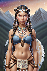 Image showing beautiful young woman in a dreamy fantasy world.