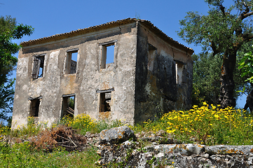 Image showing abandoned house and spring landscape