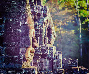 Image showing Faces of Bayon temple, Angkor, Cambodia