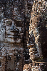 Image showing Faces of Bayon temple, Angkor, Cambodia