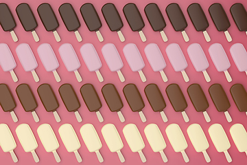 Image showing Many chocolate ice creams